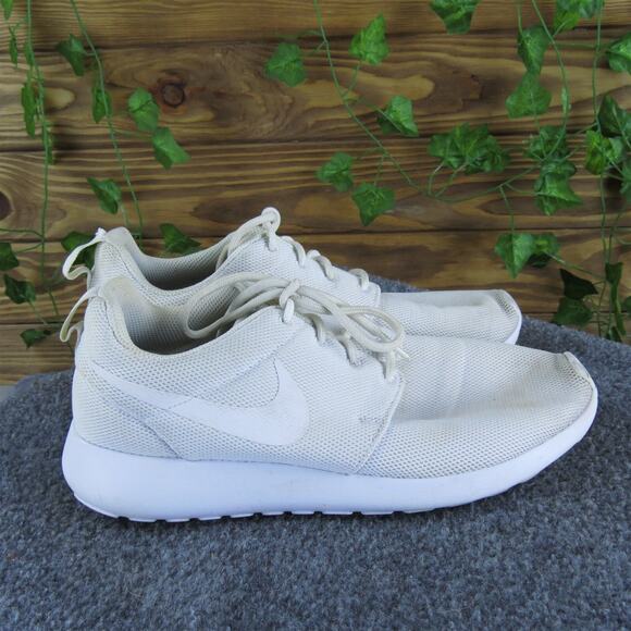 Nike Women's Roshe One Sneaker White Fabric Sz 8.5‎ Medium Used 2025 - Picture 3 of 6